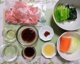簡単夕飯韓国！豚こま小松菜コチュジャンプルコギ丼作り方1写真