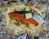 秋の味覚たっぷり！鮭のスタミナホイル焼き作り方4写真