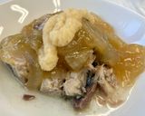 さば水煮缶で玉ねぎあんかけ　生姜　片栗粉作り方6写真