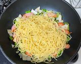 超簡単！余ったミートソースでナポリタンパスタ作り方6写真