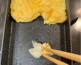 うちの甘い卵焼き😊お弁当用卵２個分作り方4写真