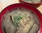 炒め茄子だけお味噌汁💜作り方4写真