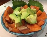 サーモンのお刺身とアボカドの丼♫美味作り方4写真