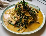 ニラたっぷり！担々麺風豆乳クリームパスタ作り方9写真