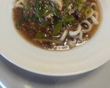 ねぎとしいたけと合挽き肉のあんかけうどん作り方9写真