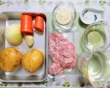 今日の夕飯簡単じゃがいも豚こま塩肉じゃが作り方1写真