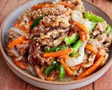 【豚肉と野菜の甘酢炒め】作り方6写真