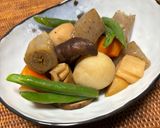 簡単　残った根菜で肉なし味わい筑前煮作り方6写真