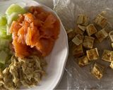スモークサーモンと卵の混ぜご飯作り方4写真