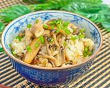 キノコと鶏肉の炊き込みご飯作り方11写真