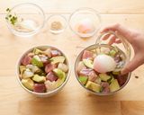 まぐろと鯛のアボカド青じそ漬け丼作り方4写真