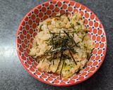 炊飯器で！豆苗と鮭フレークの炊き込みご飯作り方5写真