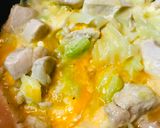 鶏肉とキャベツのチーズ玉子野菜炒め作り方3写真