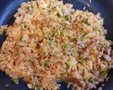 簡単昼食！ひき肉ピーマンのオムライス作り方4写真