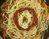 【簡単】スパゲッティーナポリタン☆残り物作り方4写真
