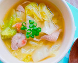 沖縄シークヮーサー♡白菜と豚肉のスープ作り方4写真
