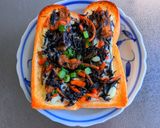 チーズひじきトースト作り方5写真