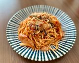 ✨ナスとソーセージのトマトパスタ作り方7写真