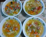 ヤマキ白だし野菜たっぷりスープ作り方80写真