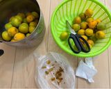 簡単⭐︎完熟梅ジャム（種で梅醤油も）作り方1写真