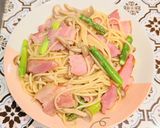 ベーコン・アスパラ・しめじのパスタ作り方9写真