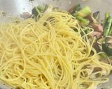 茄子と舞茸とベーコンの和風パスタ作り方8写真