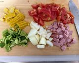 夏野菜チャーハン作り方2写真