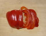 ししとうと赤パプリカのおかか和え作り方1写真