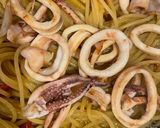 ドライトマトとイカワタのパスタ作り方11写真