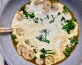 海老ブロッコリー和風クリーム蕎麦パスタ作り方5写真