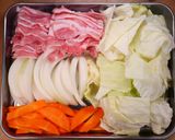 ぶっ濃い濃厚ソースの肉野菜炒め定食🤩作り方1写真