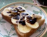 パンにバナナ&チョコレートシロップ美味♬作り方10写真