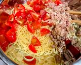 トマトとツナの冷製パスタ☆付け合せに☆作り方4写真