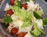 サーモンとたっぷり野菜のアクアパッツァ作り方4写真