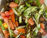 もずくだけでも！夏野菜のもずく酢作り方6写真