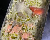 キャンプ飯！鮭の切身のバジルスープ作り方5写真