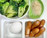 ソーセージとブロッコリーのトースター焼き作り方1写真