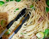 ツナと芽キャベツの和風パスタ作り方4写真