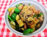 栄養士の卵考案☆簡単！なすの肉味噌丼作り方5写真