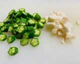 簡単薬膳⭐︎オクラと長芋の梅おかか和え作り方4写真