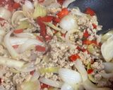シャキシャキ筍とひき肉の豆板醤炒め♪作り方2写真