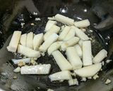 たこと山芋のピリ辛にんにく炒め作り方3写真