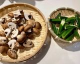 マッシュルームとオクラの海苔塩バター炒め作り方1写真