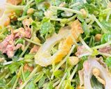 節約＆絶品✨ツナと竹輪の豆苗お好み焼き🫓作り方3写真