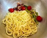 アスパラとベーコンの爽快レモンの冷製パスタ♡作り方12写真