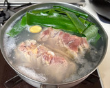 本格♫蒸し鶏のネギ油ソースかけ作り方4写真