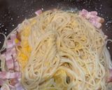 フライパン１つで　カルボナーラ作り方5写真