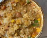 全てレンジさっぱりオイすき焼き味炒飯弁当作り方11写真