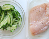 鶏むね肉ときゅうりの棒々鶏風和え作り方1写真