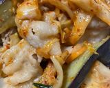 簡単 なす豚キムチ丼作り方6写真